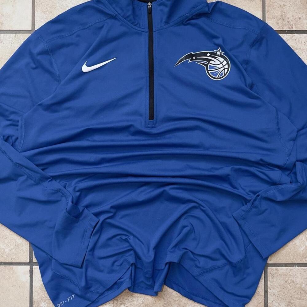 Nike Dri Fit Orlando Magic Quarter Zip Long Sleeve Shirt - Size L